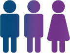 Three people